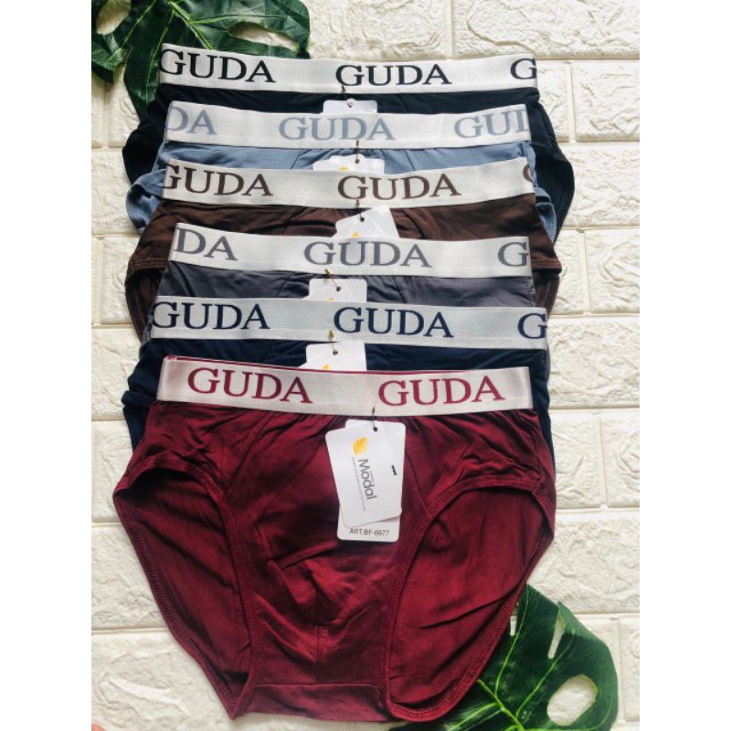 3 PCS Guda Modal | CD Pria Segitiga Super Soft Bahan Modal | Sempak Pria Import Art Guda 6677