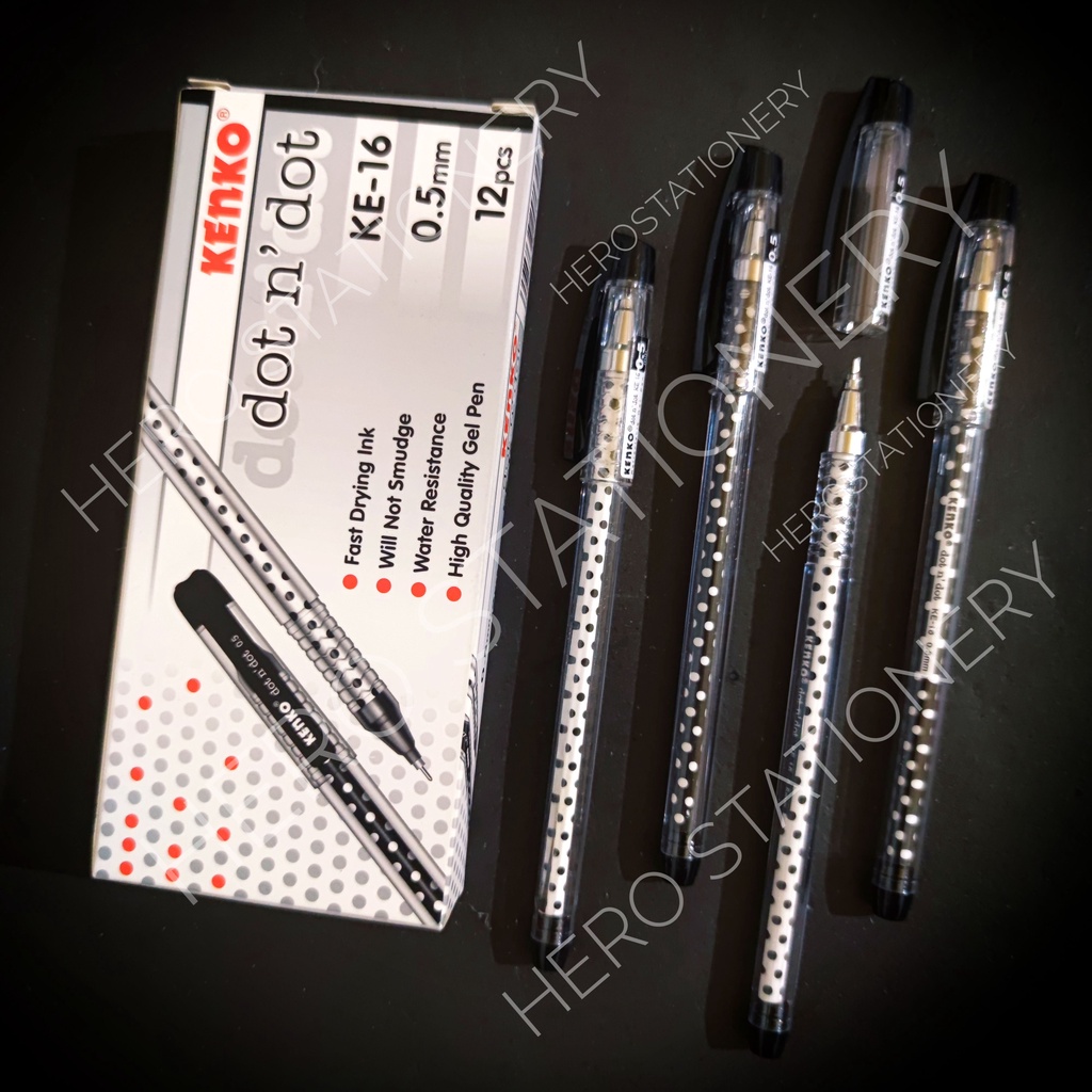 

Kenko pen gel dot n dot 0.5 mm KE-16 . 12 unit