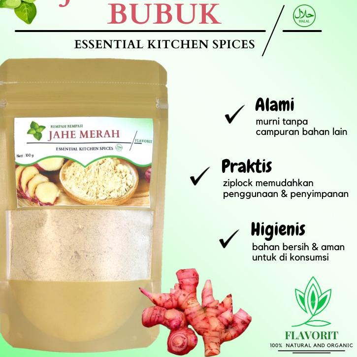 

➵ Rempah Jahe Merah Bubuk Segar Murni Ginger Jamu Herbal Bumbu Dapur Kering Organik Bahan Pokok Asli ₿