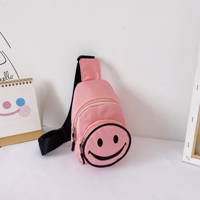 HappyOliver TAS SMILE SLINGBAG import resleting slempang anak laki perempuan