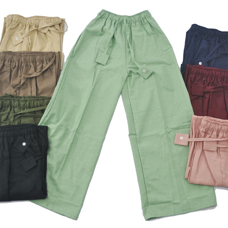 FIDELIS Kulot Anak Katun Rami Linen Polos / Kulot Anak Perempuan / Celana Anak Perempuan CELANA KULO