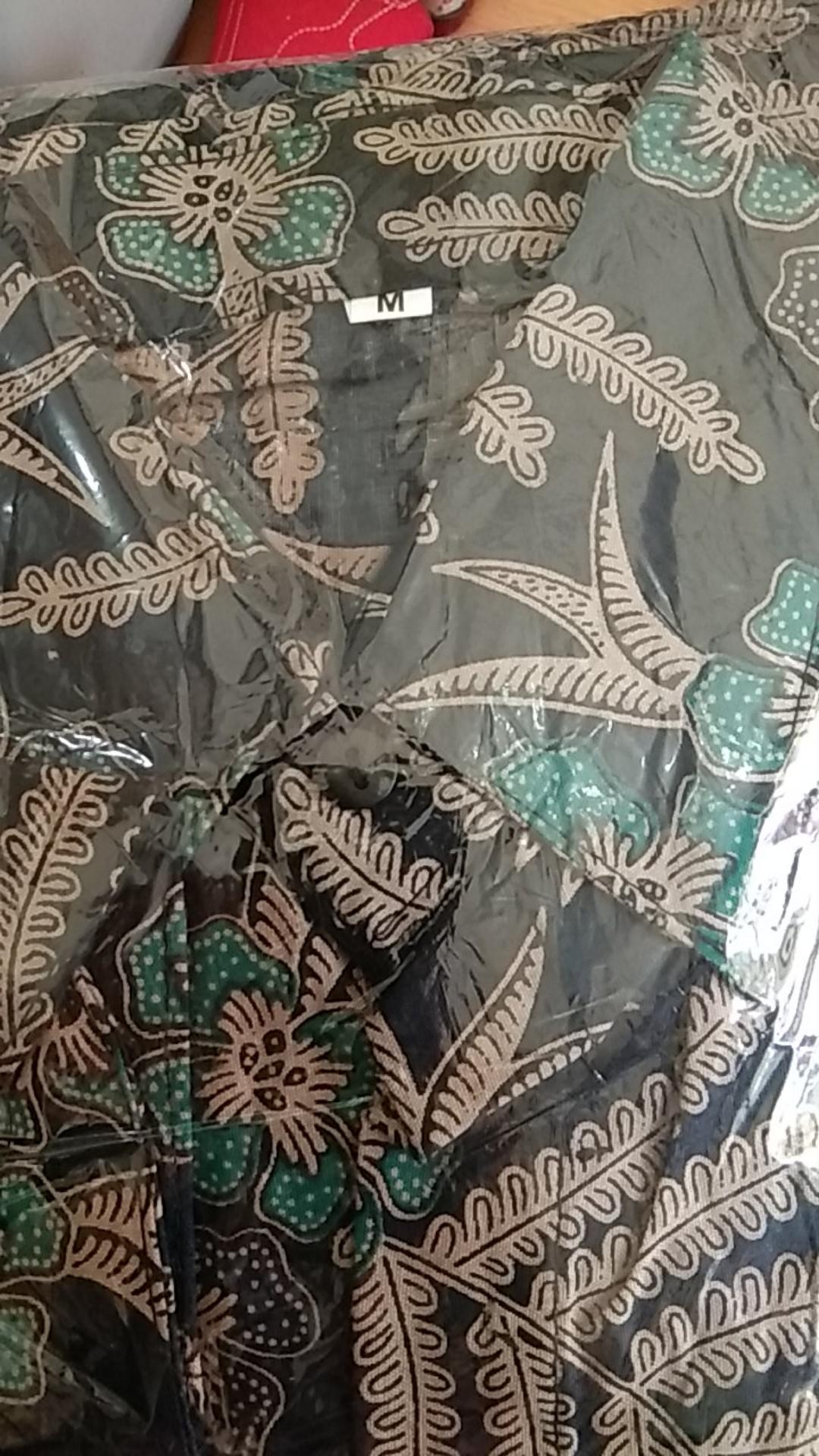 Batik Pria Size M L Xl Xxl  Bswart Batik Hrb026 Kenongo Hem Panjang Padi