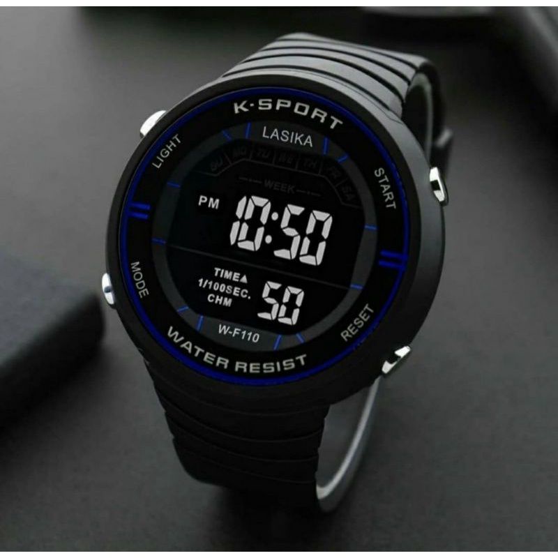 JAM TANGAN ORIGINAL SPORT DIGITAL K SPORT LASIKA 616 lis Digital Sport pria*wanita  BLACK. waterproof Tahan Air