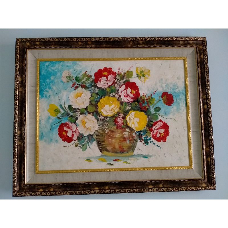 

Oil Painting Bucket of Roses
