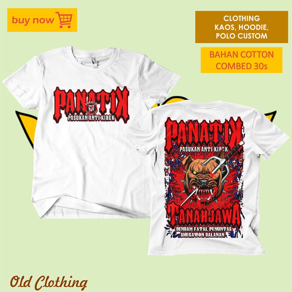 KAOS PANATIK KAOS PRIA DISTRO KAOS LENGAN PENDEK BAJU ATASAN PRIA UNISEX