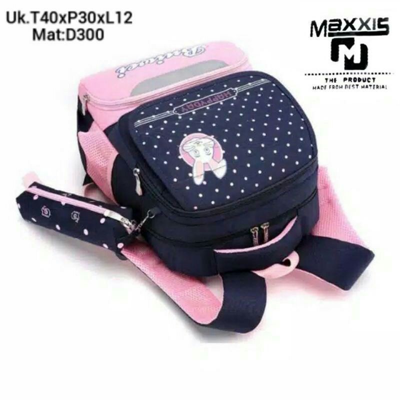 Tas Anak Sekolah Simple SD dan TK Perempuan Garsel FKT 5929 Backpack-DNR01