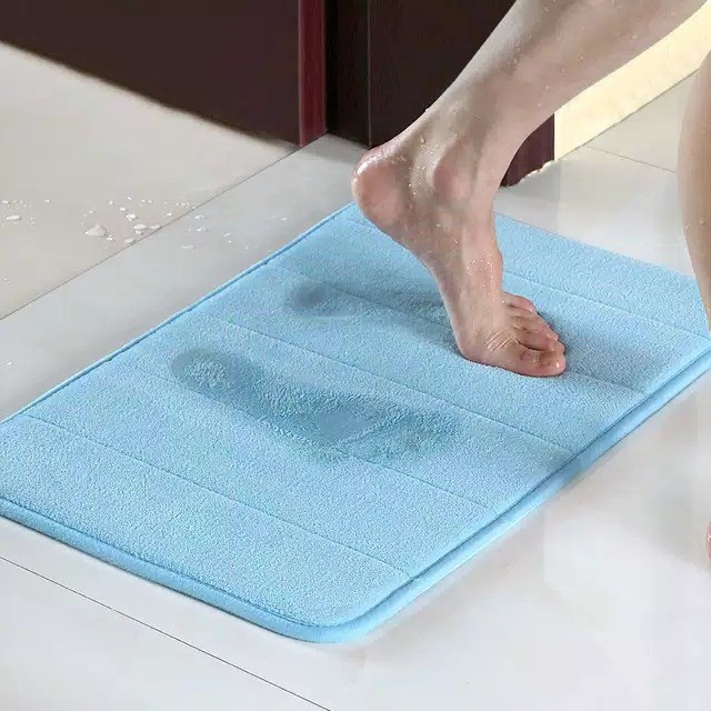 KESET KAKI ANTI SLIP MEMORY FOAM BULU / KESED ALAS KAKI LANTAI KAMAR MANDI DAPUR - MX1035