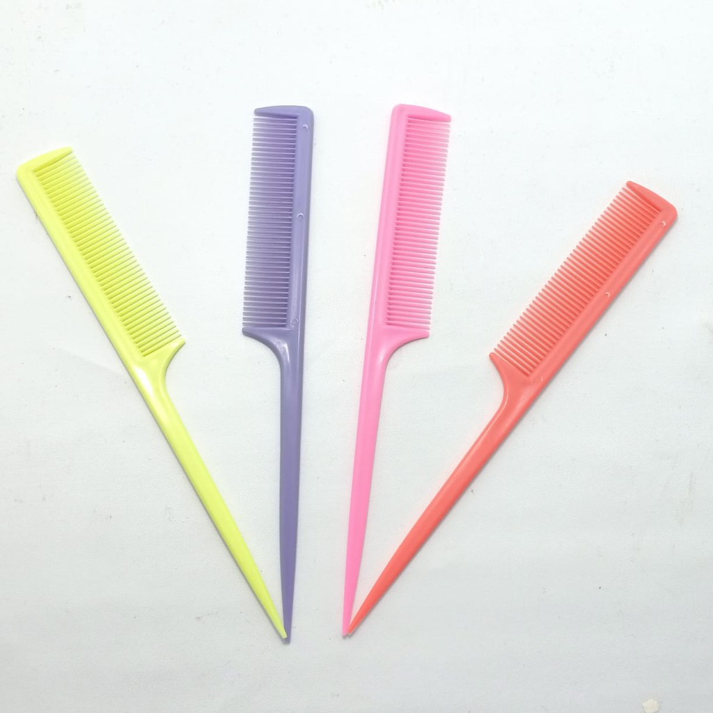 Sisir Sasak Plastik Polos Warna Warni Sederhana Sisir Rambut Sisir Sasak Tulang - Sisir Rambut Warna Warni Simpel - Sisir Sasak Sanggul Plastik Murah Bagus