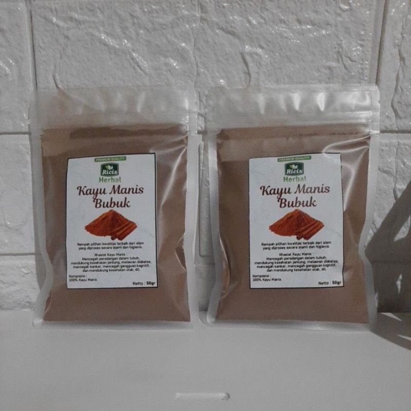 bubuk kayu manis kayu manis bubuk herbal kayu manis asli kayu manis herbal netto 50 gram