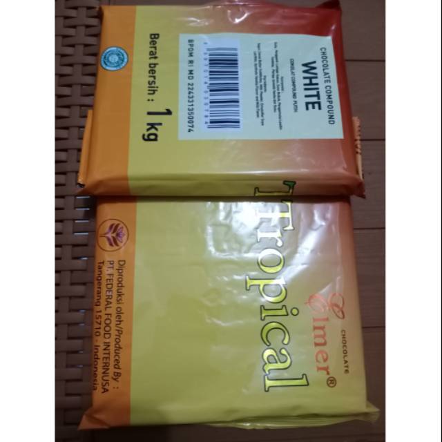 

Elmer tropical white (coklat batang putih) per 500gr/1/2 bagian