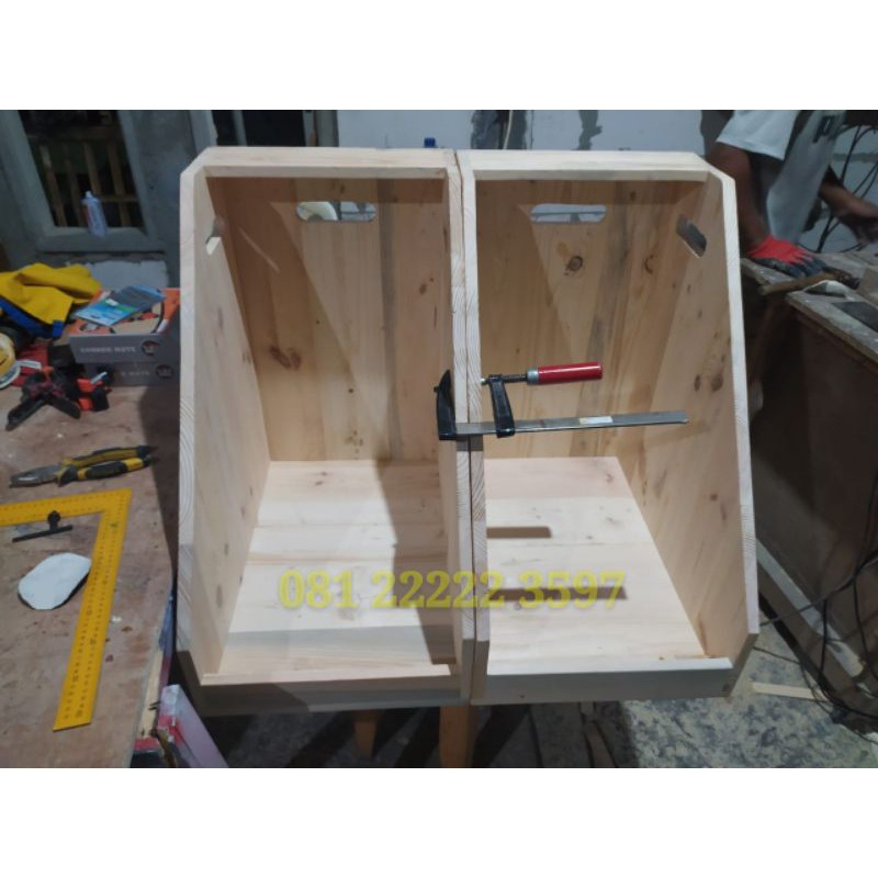 Kotak Kayu Sepeda Lipat / Holding Box Sepeda Lipat