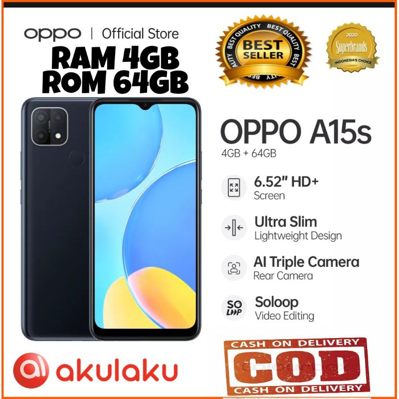 Hp oppo a15s 4GB/64GB| Oppo a15 3GB/32GB GRATIS ONGKIR