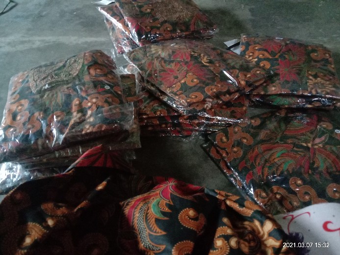 Bswart Batik Hrb6 Kenongo Hem Padi Pekalongan M L Xl Batik Pria Murah Modern Grosir