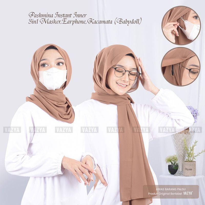 Pashmina Instan Inner Babydoll 3in1