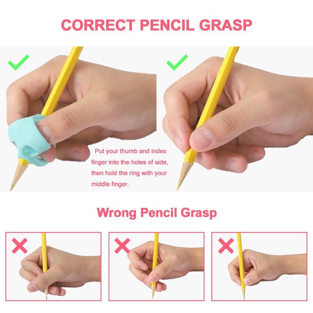 Top Silicone Pencil Grips Training Handwriting Pen Holder Alat Bantu Menulis Grip