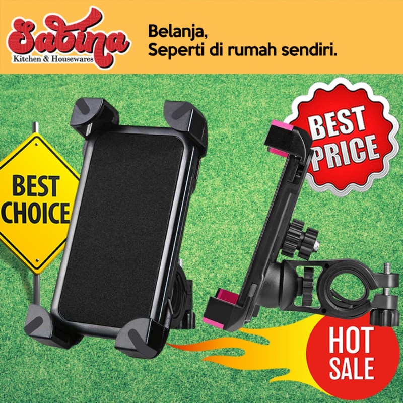 Holder Smartphone Dudukan HP Untuk Sepeda Rotasi 360 Derajat 3.5-7Inch