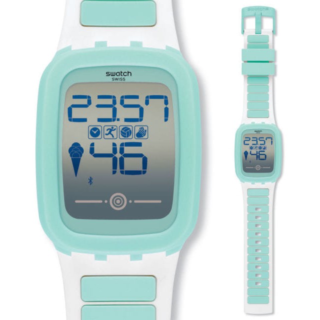Swatch Digital Jam Tangan Karet Unisex SUVG100 Freezero Original