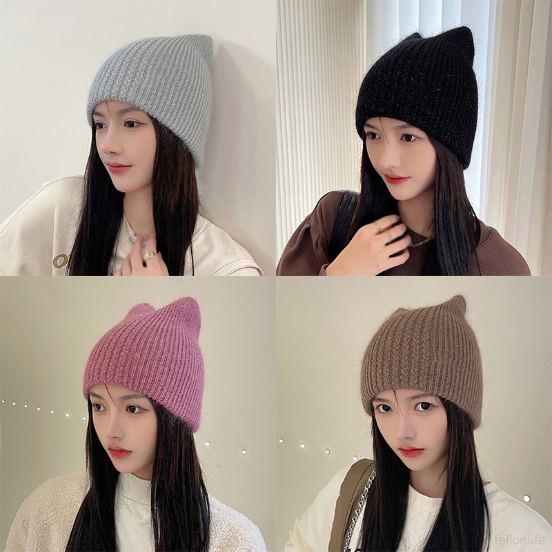 Topi Pullover Bahan Wol Tebal Ringan Untuk Wanita