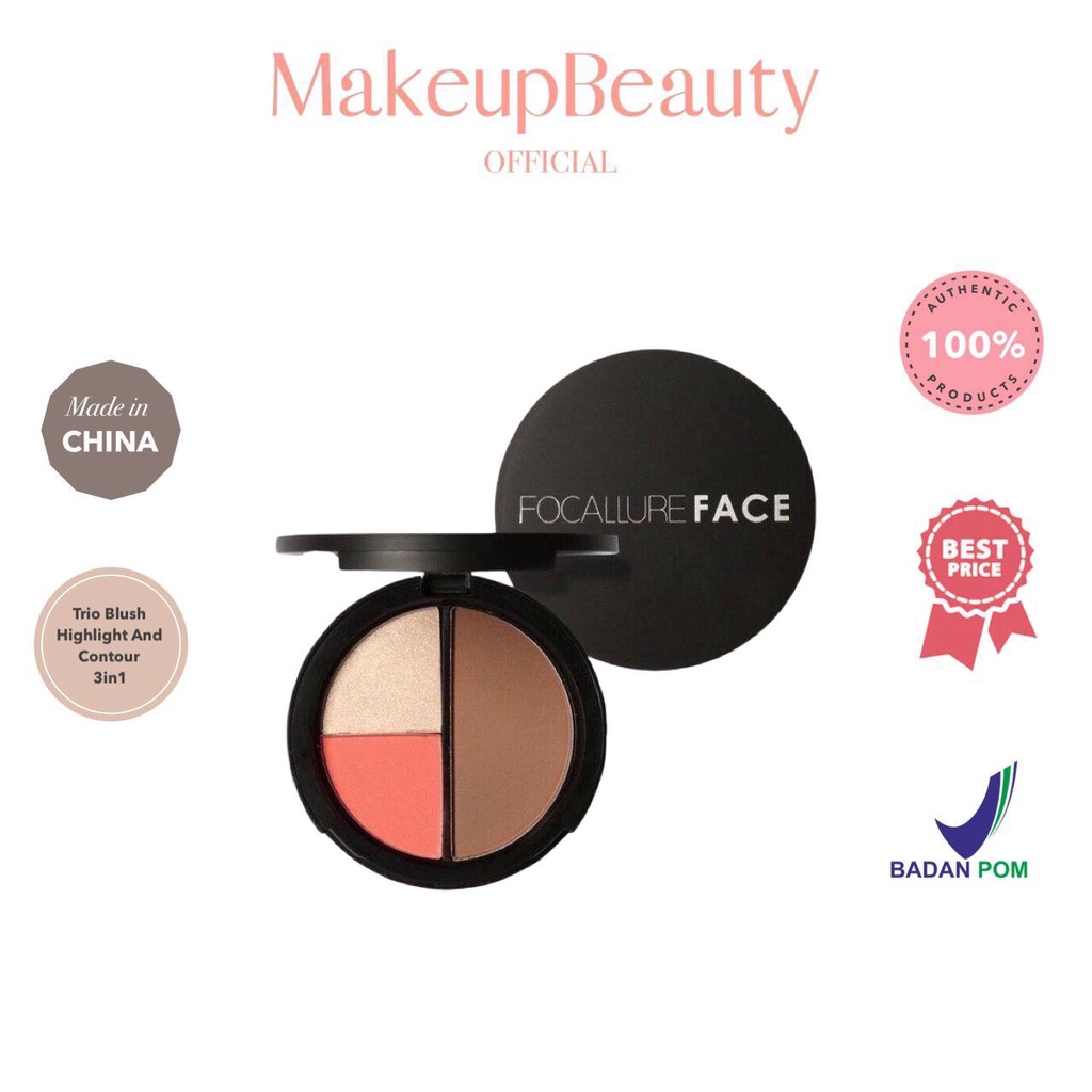 Jual FOCALLURE (FA20) Trio Blush Highlight & Contour 8,4gr Shopee