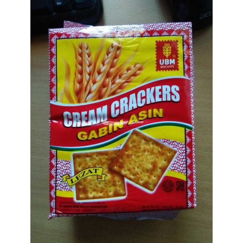 

CREAM CRACKERS GABIN ASIN / BISKUIT ASIN / BISCUITS ASIN / ROTI KEBENG