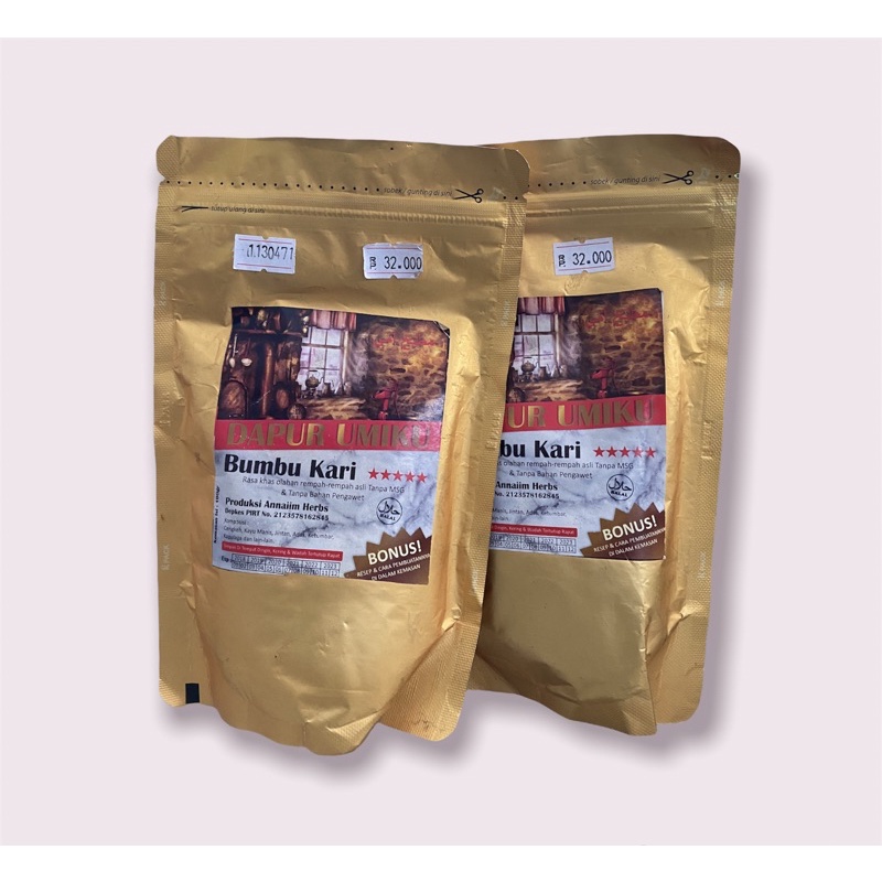 

Dapur Umiku Bumbu Kari 100 gr | Bumbu Kari Homemade 100 gr