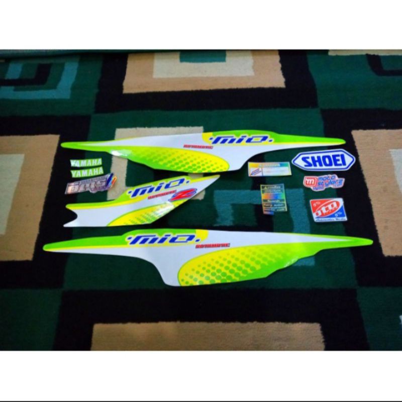 STRIPING MIO SPORTY BUBLE HIJAU, PUTIH & KUNING ,STRIPING MIO SMILE Z THAILAND