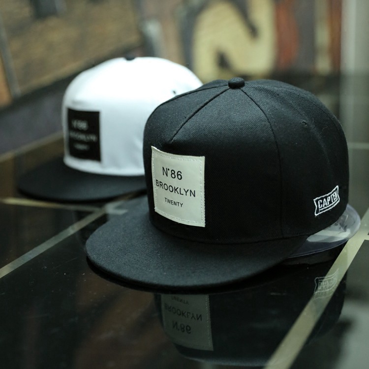 topi murah BROOKLYN multi-huruf pencetakan warna solid bordir patch topi baseball topi hip hop untuk topi pria