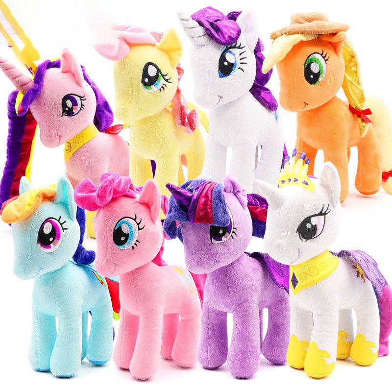 35cm Mainan My Little Pony Plush Toy Boneka Twilight Sparkle Pinkie Pie Stuffed Dolls Kid Girl Gift