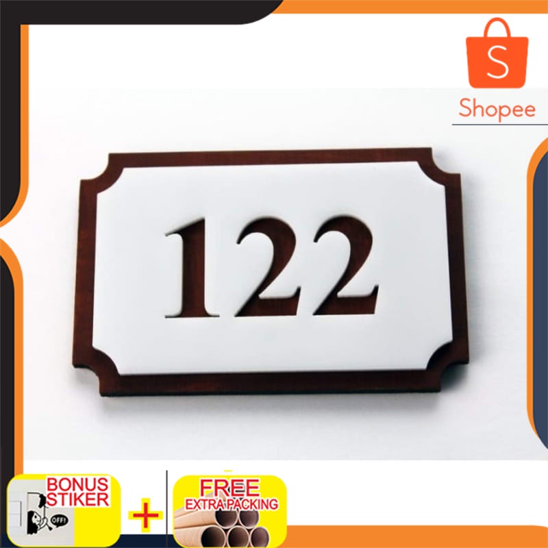 Grosir NOMOR KAMAR AKRILIK / NOMOR KAMAR HOTEL KOST / ANGKA ACRYLIC Keren