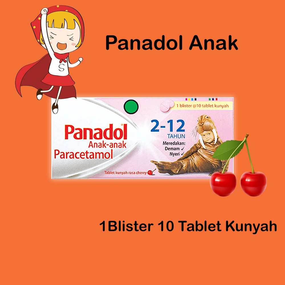 Panadol Kids ANak Anak Paracetamol Tablet Kunyah 2-12 tahun [10 tablet]