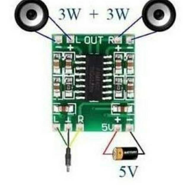 Ampli mini PAM 8403 3 x 2 watt20