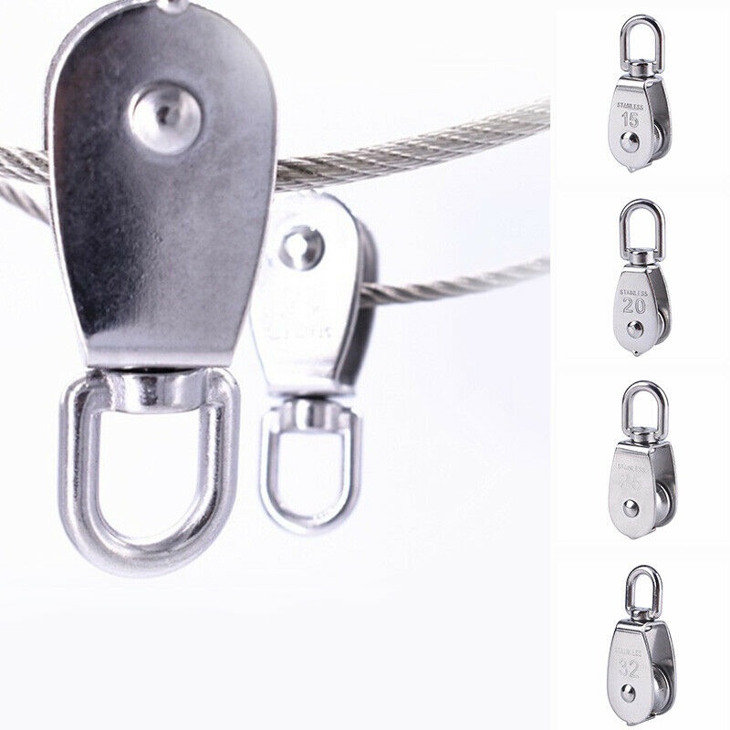 GS8a Katrol Angkut Kerekan Mini Serbaguna Swivel Pulley Stainless Steel Berbagai Ukuran  Asol Katrol Kerekan Mini Serbaguna Swivel Pulley Stainless Steel Silver Or-i