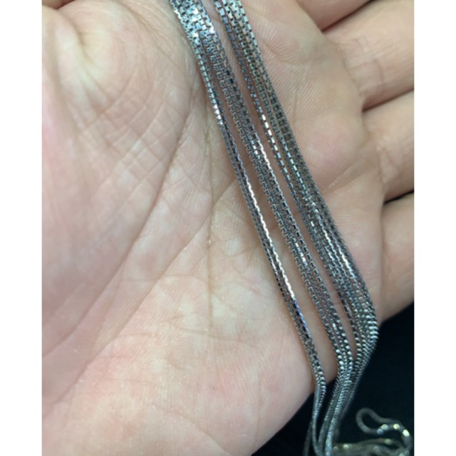Kalung emas putih model italy 750 HWT