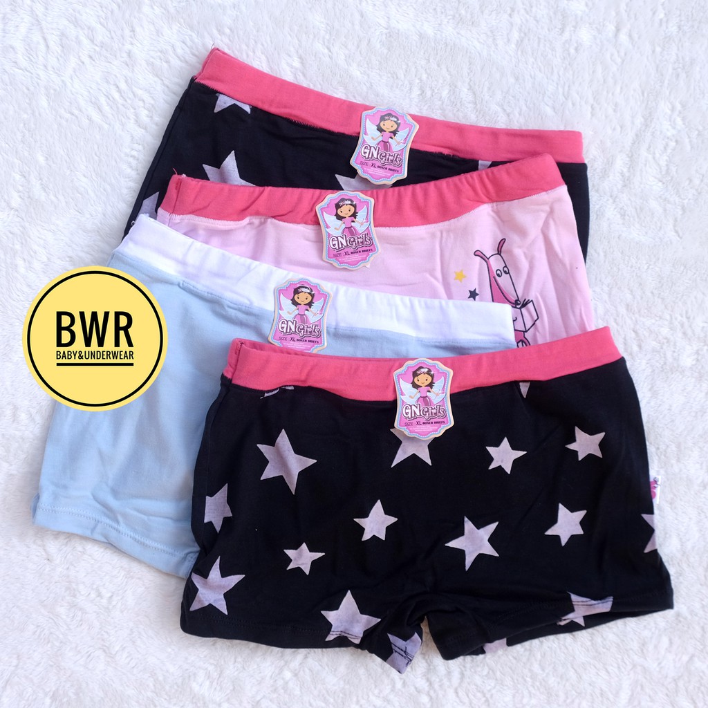 CD Boxer GN Anak 4001 C  BINTANG [ V UA5 - WA5 ] Celana Boxer Anak Perempuan W3L4001 - Bwr