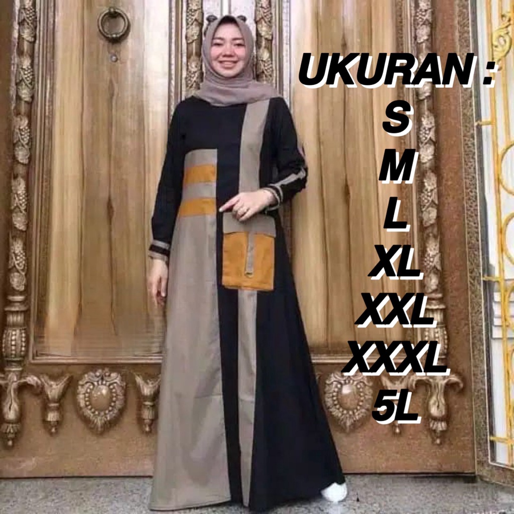 SUPPLIER GAMIS JUMBO TERMURAH / Qilla maxy S M L XL XXL XXXL 5L R_PROJECT