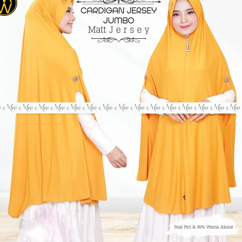 T3rviral FASHION MUSLIMAH Jilbab Syari Lengan Jersey Ena Cardigan Ukuran jilbab Jumbo Jersey premium