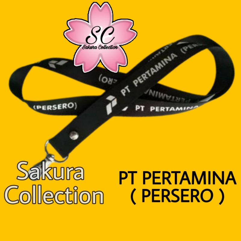 Tali LANYARD ID Card PT PERTAMINA Persero - Gantungan HP - Gantungan Kunci - Gantungan Vape