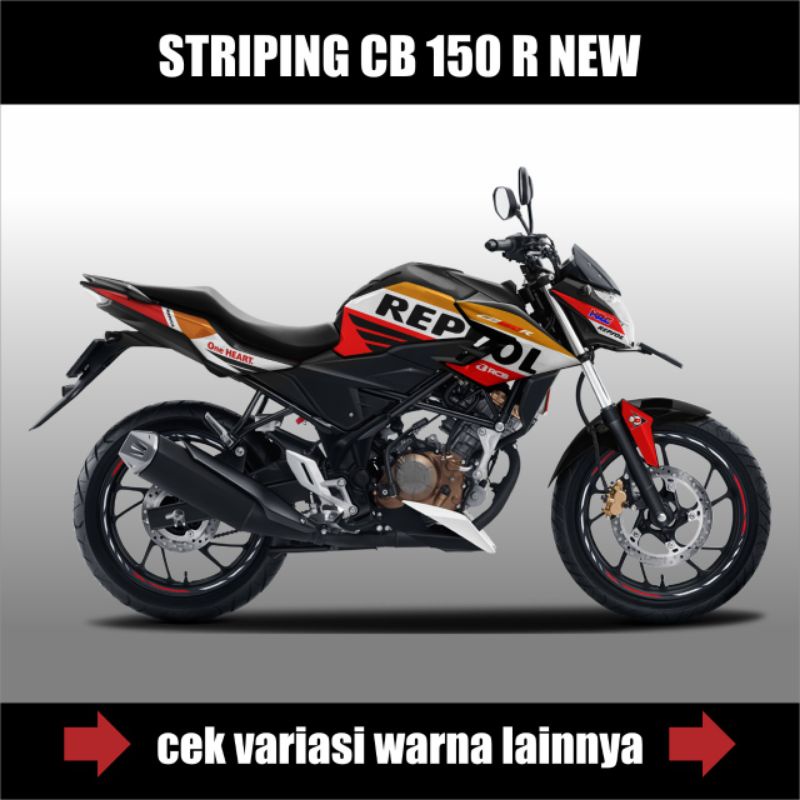 Striping Sticker Honda CB 150R New - Stiker List Variasi Motor CB 150R Baru Motif Repsol