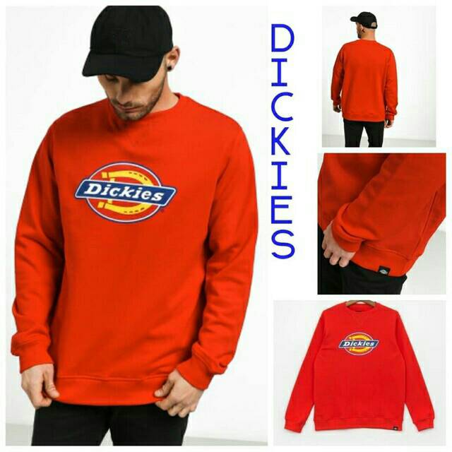 UNISEX DICKIES RED SWEATER ORIGINAL OUTERWEAR PRIA WANITA BRANDED