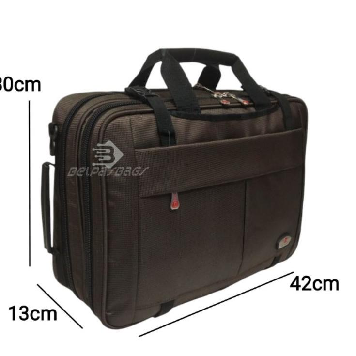 LANGSUNG ATC.. Tas kantor pria /selempang laptop tas kerja multifungsi 3in polo Ace 9056