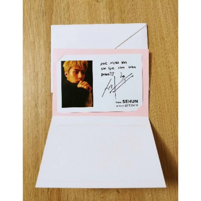 exo sehun birthday greeting card 2017