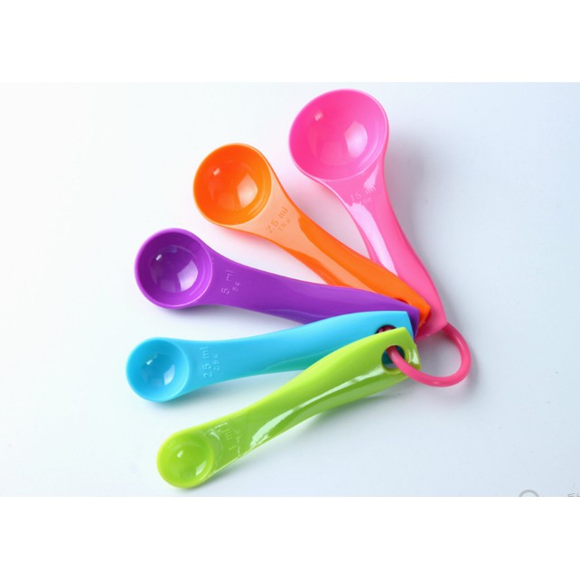 Jual Sendok Takar Set Color Spoon 5 Pcs Shopee Indonesia 8077