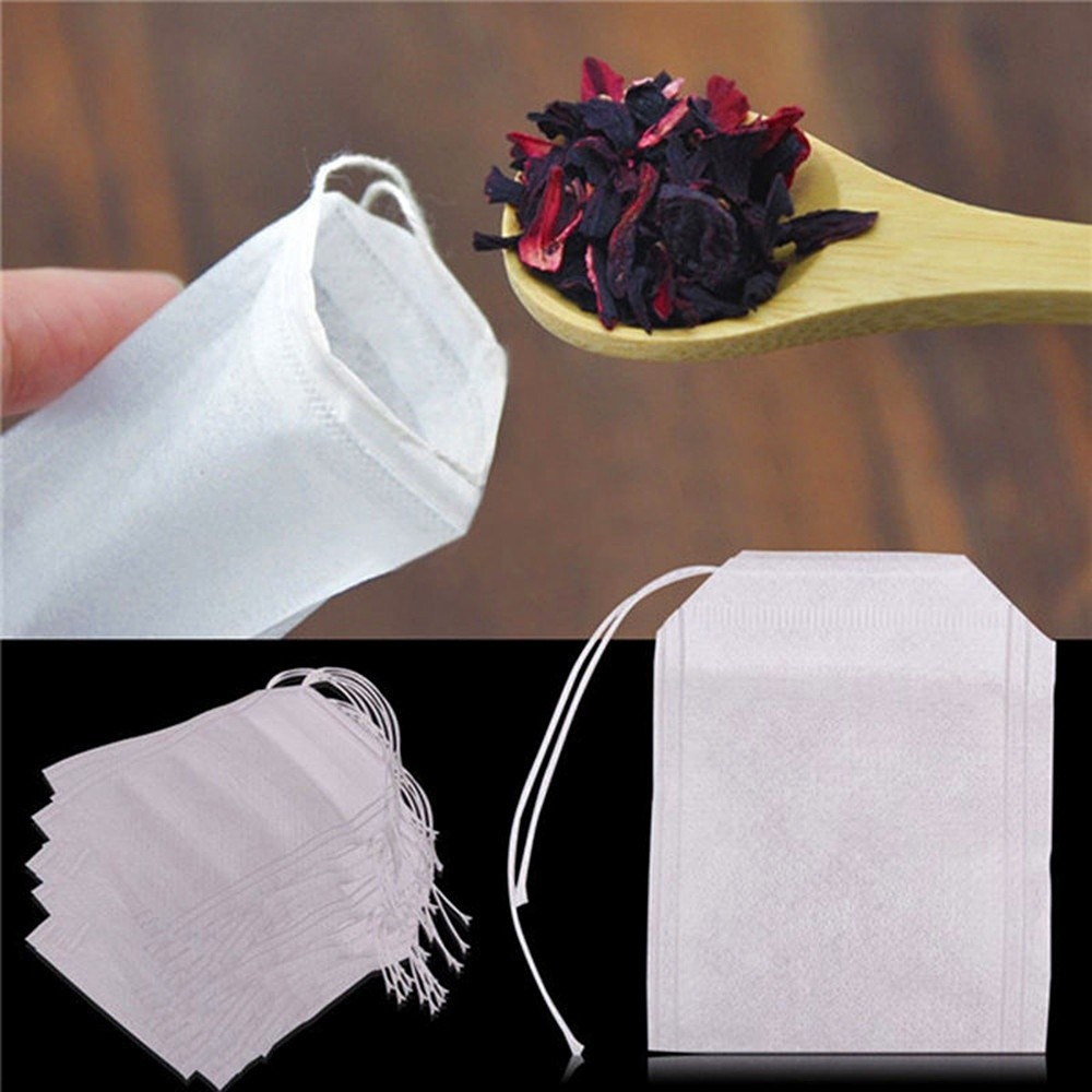 KANTONG TEH CELUP KOSONG 10pcs / PAPER TEABAGS EMPTY DENGAN TALI 5x7cm / KANTONG SARING TEH SERUT