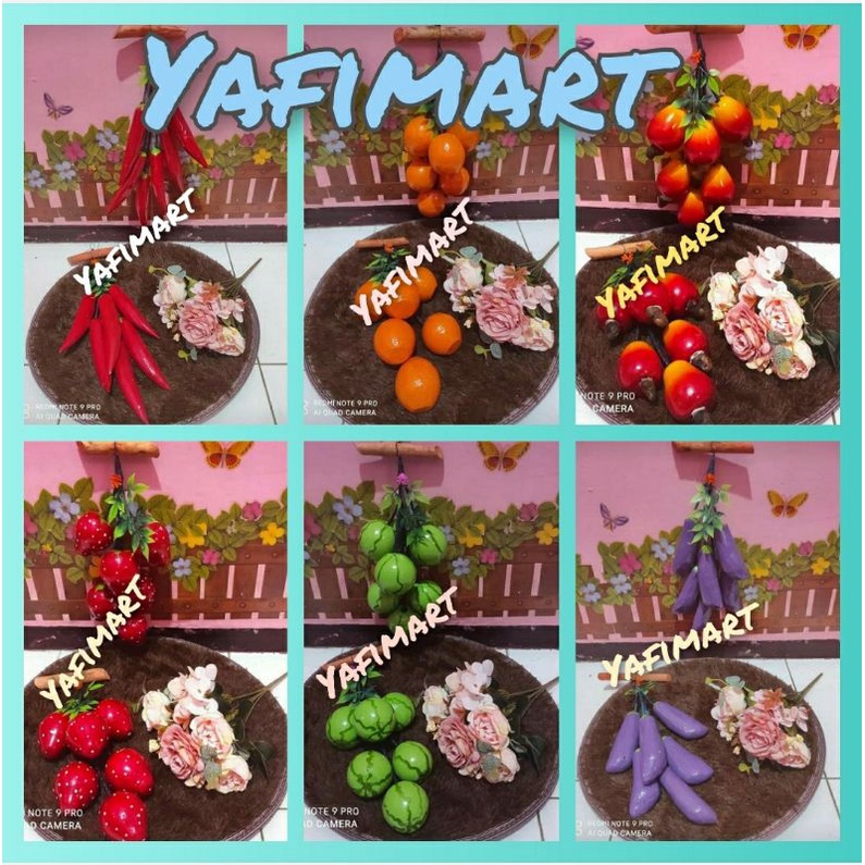 buah gantung buah imitasi buah hiasan murah