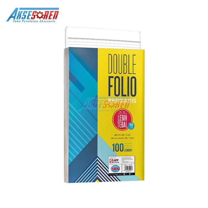 

KERTAS DOUBLE RULLING FOLIO BERGARIS SINAR DUNIA [100 LEMBAR/70 GSM/SIDU] / KERTAS FOLIO BERGARIS / KERTAS HVS BERGARIS 1 PAK / KERTAS F4 SIDU 1PACK