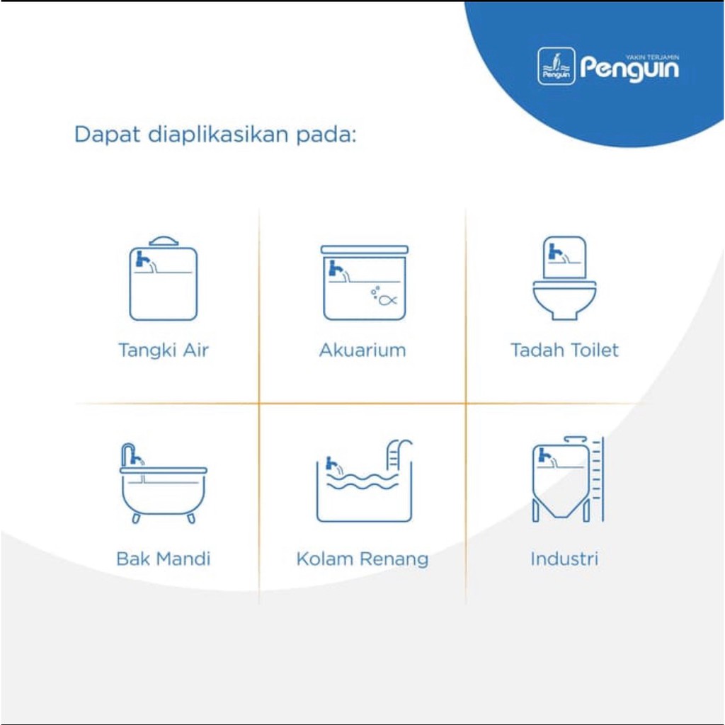 Pelampung otomatis Penguin 1/2 inch horizontal Original-keran air automatic utk tangki toren air kloset closet otovalv valve pinguin /E20