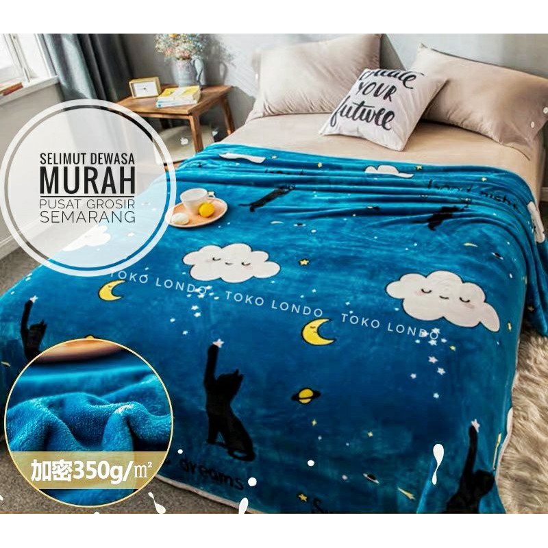 Selimut Dewasa Murah Anna D Z 500gr Uk150x200cm Bulu Halus Tebal Lembut Star Cloud Cow Leopard Shopee Indonesia