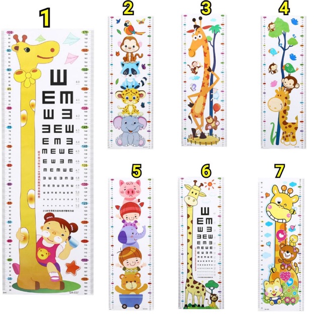 Sticker dinding ketinggian Anak