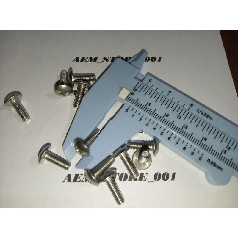 Baut JT M4 x 12 (1.2cm) stainless 304 A2-70