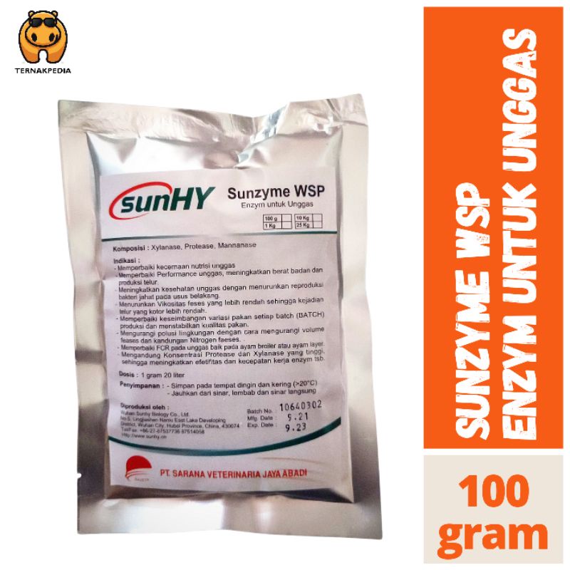 Sunzyme WSP 100 gr - Enzim untuk unggas - Enzim Untuk Hewan - Sunshy Enzim - Sunzyme - Enzim untuk u
